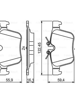 Тормозные колодки Bosch дисковые задние LAND ROVER/JAGUAR Rang...