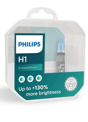 Комплект галогеновых ламп PHILIPS 12258XVS2+E2 H1 55W 12V P14,...