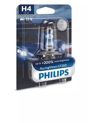 Галогеновая лампа PHILIPS 12342RGTB1 H4 60/55W 12V RacingVisio...