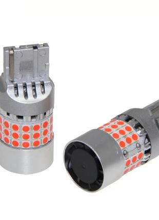 Комплект светодиодных ламп LED Qline 7440 (W21W) Red CANBUS (2шт)