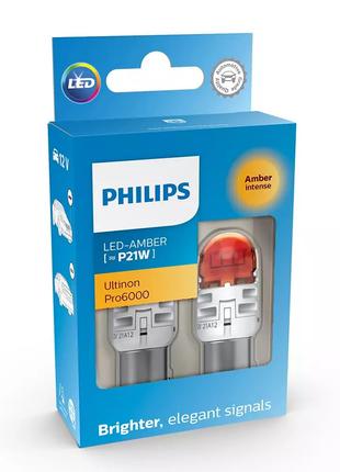 Комплект светодиодных ламп Philips 11498AU60X2 P21W LED Ultino...