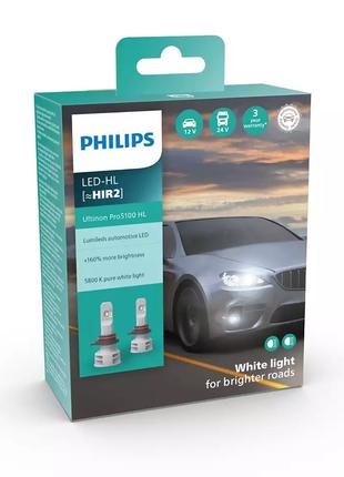 Комплект светодиодных ламп PHILIPS HIR2 11012U51X2 LED Ultinon...