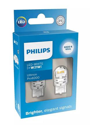 Комплект светодиодных ламп Philips 11065CU60X2 W21W LED Ultino...