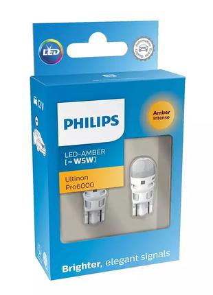 Комплект светодиодных ламп Philips 11961AU60X2 W5W (T10) LED U...