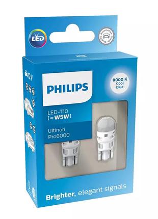 Комплект светодиодных ламп Philips 11961XU60X2 W5W (T10) LED w...