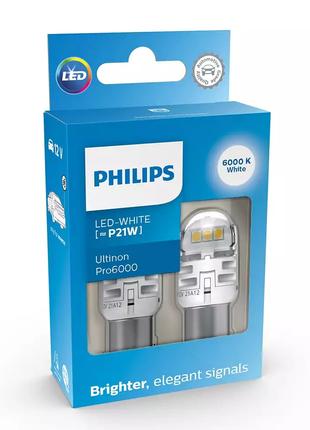 Комплект светодиодных ламп Philips 11498CU60X2 P21W LED Ultino...