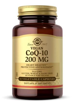 Натуральная добавка Solgar Vegetarian CoQ-10 200 mg, 30 вегака...