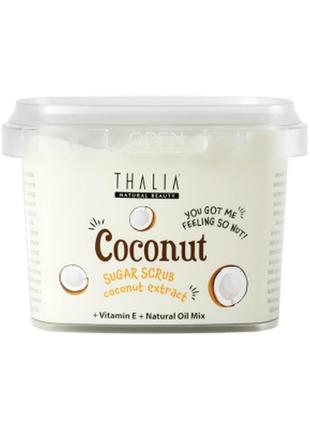 Сахарный скраб для тела "кокос" thalia, 300 г/220812