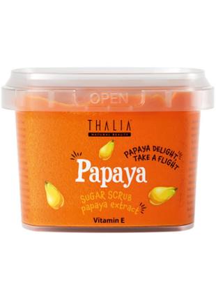 Сахарный скраб для тела "папайя" thalia, 300 г/220813