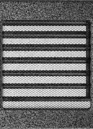 Решетка черно-серебряная с жалюзями 17x17