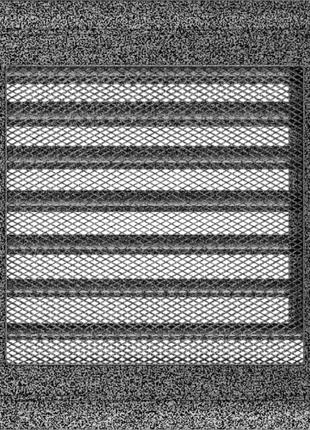 Решетка Oskar черно-серебряная с жалюзями 17x17
