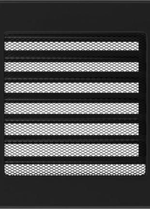 Решетка черная с жалюзями 17x17