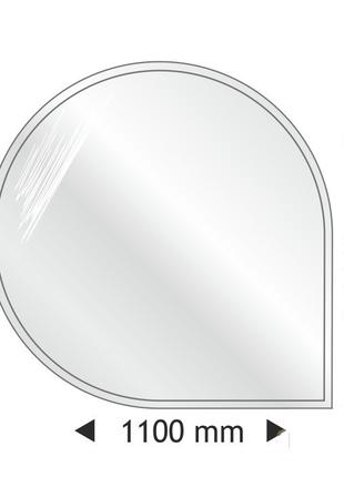 Кругла скляна основа під піч з фаскою 1100x1100 мм