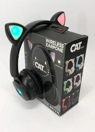 Бездротові навушники ST77 LED з котячими вушками, що світяться. К