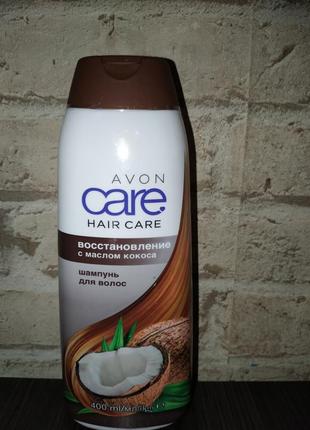 Шампунь для волосся з маслом кокоса "відновлення", 400 мл, avo...