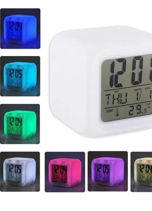 Часы - ночники CX 508 с термометром, подсветкой и будильником