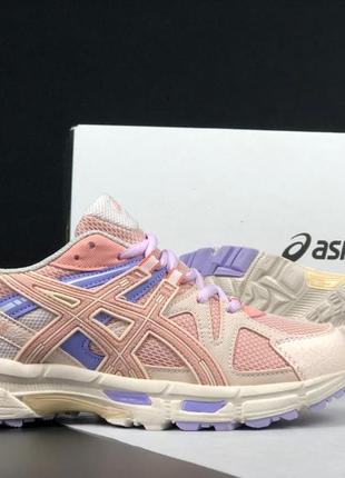 Asics gel-kahana 8 бежевые с розовым кроссовки женские кожаные...