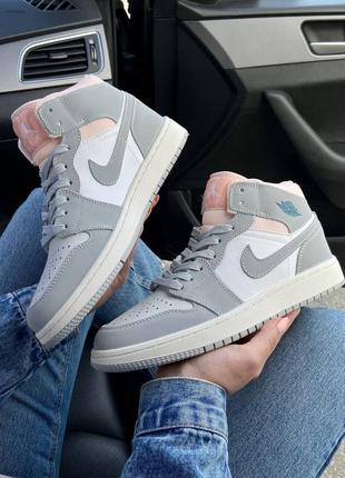 Кроссовки nike jordan 1 retro grey