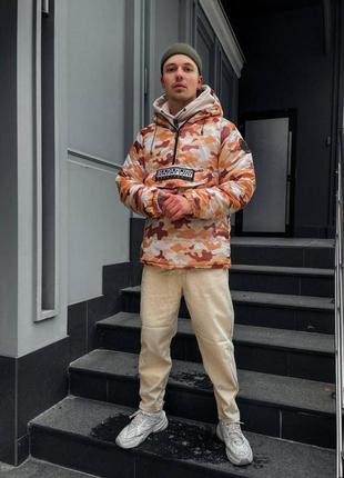 Брендовый мужской анорак набумага/стильная куртка napapijri