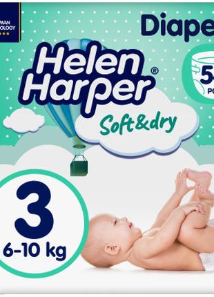 Подгузники Helen Harper Soft&Dry; New Midi Размер 3 (6-10 кг) ...