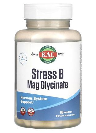 Витамины группы Б и Магний глицинат KAL комплекс от стресса 60...