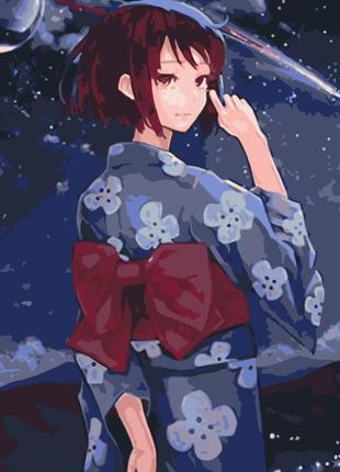 Картина по номерам без подрамника "mitsuha miyamizu" art craft...