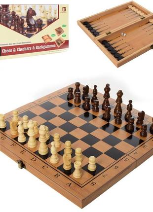 Настольная игра "шахматы" 822, 3 в 1