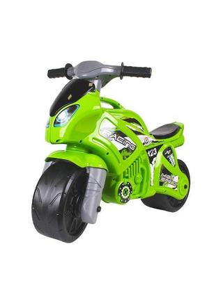Каталка-беговел "мотоцикл" технок 6443txk зеленый