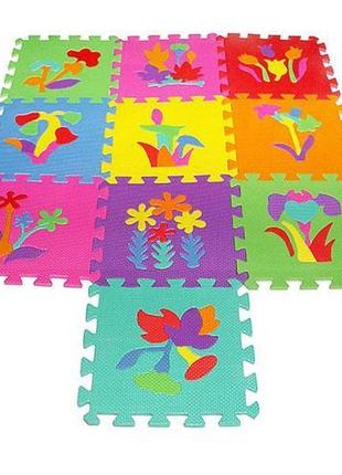 Детский игровой коврик мозаика растения m 0386  материал eva