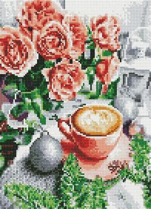 Алмазная мозаика "душистый кофе" ej1401 30х40 см