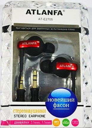 Наушники вакуумные Atlanfa AT-E2705 / Черный