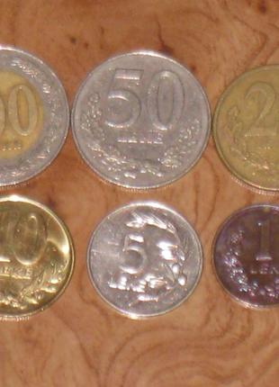 Монеты Албании - 6 шт.