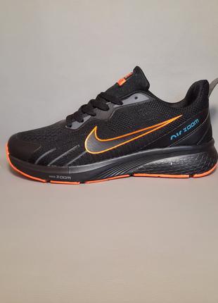 Кроссовки мужские черные Nike Air Zoom Black весенне-летние