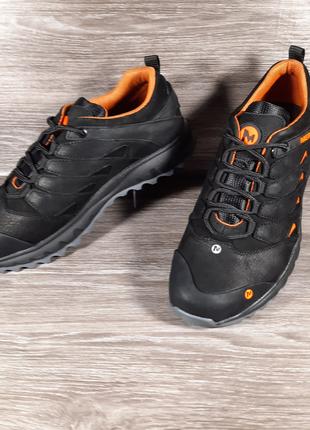 Кроссовки мужские кожаные Merrell черные.