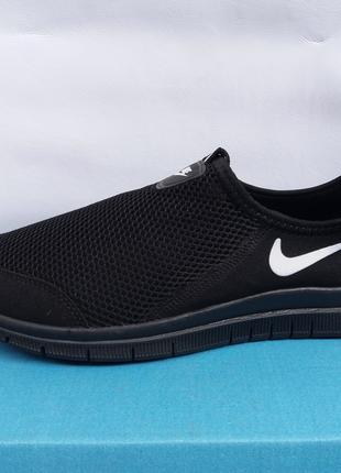 Кроссовки мужские черные Nike Free Run 3.0 Slip. On 44 размер
