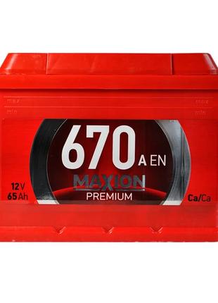 Автомобильный аккумулятор Maxion Premium 65Аh 670EN (+/-)