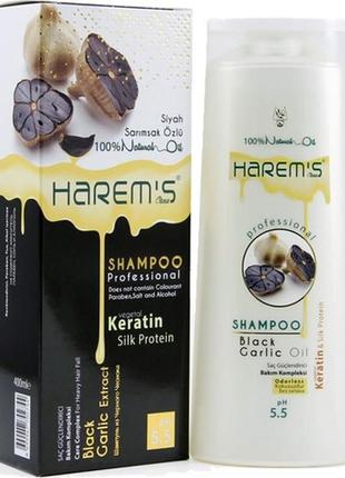 Шампунь с черным чесноком против выпадения волос harems