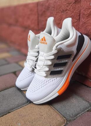 Adidas eq 21 run білі з чорним та помаранчевим кросівки жіночі...