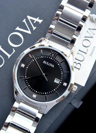 Мужские часы с бриллиантами bulova, подарок мужчине на праздник!