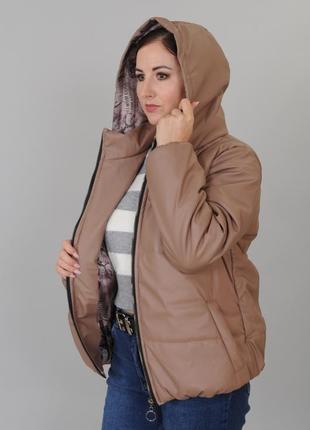 Хіт!!! жіноча зимова куртка модель зефірка еко-шкіра
