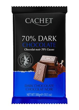 Шоколад чорний Cachet 70% какао 300 г