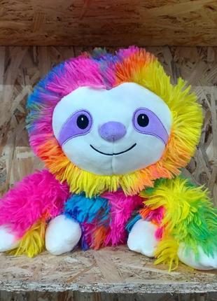 Мягкая плюшевая игрушка радужный ленивец 30 см hapello
