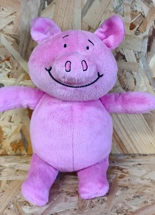 Мягкая плюшевая игрушка розовый поросенок, свинка m&s