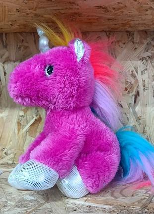 Детская мягкая плюшевая игрушка розовый космичный единорог aurora