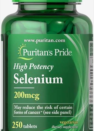 Селен 200 мкг Puritan's Pride Selenium антиоксидант для імуніт...