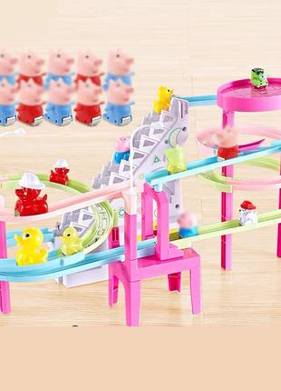 Интерактивная игрушка для детей горка-трек Small-Duck многоэта...