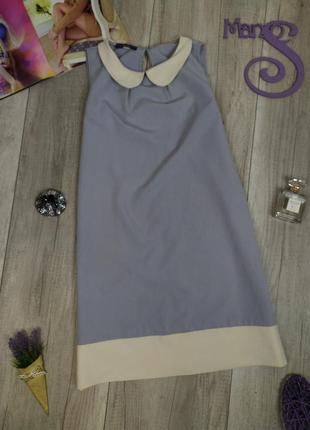 Сукня жіноча sezone без рукавів блакитна з білим коміром розмір s