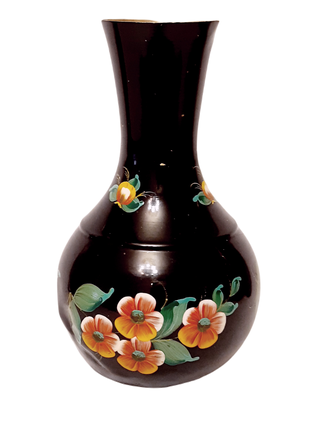 Вінтажна ваза СРСР, 23 см, ваза для квітів, квітковий орнамент,