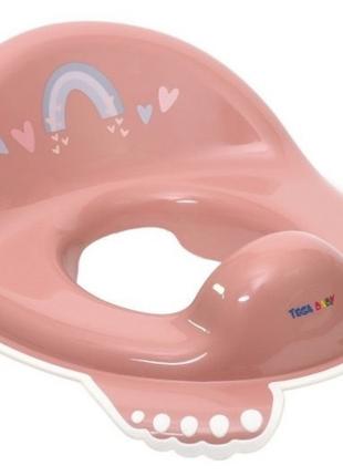Туалетное детское сиденье противоскользящее "METEO" (розовое) ...