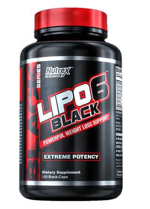 Жиросжигатель Nutrex Research Lipo-6 Black Extreme Potency, 12...